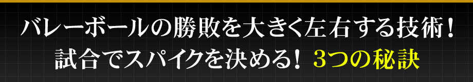 諸隈直樹の「ベスト・オブ・スパイク」～試合でスパイクを決める